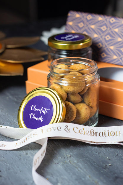 Purple Bag of two SMALL SIZE Cookie Jars(190ml)